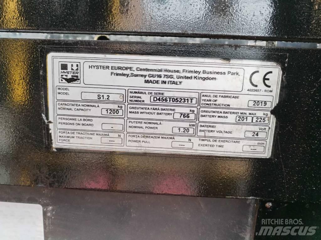 Hyster S 1.2 Yaya kumandali istif makinasi