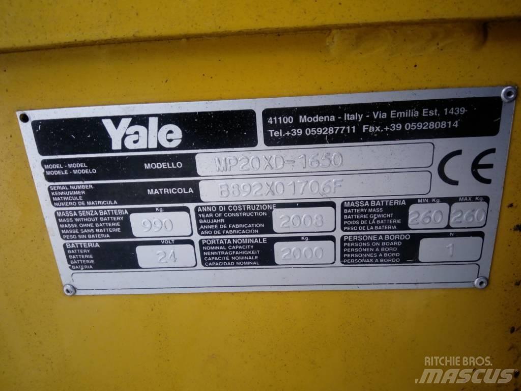 Yale MP 20 XD Düsük seviye platformu