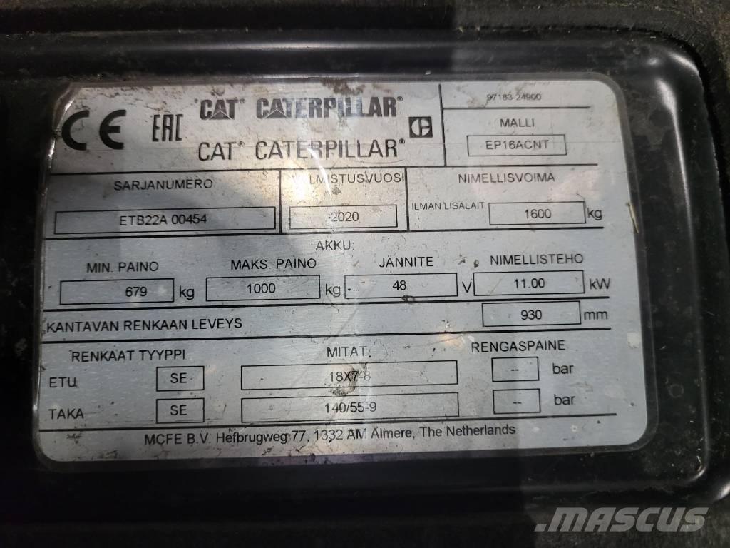 CAT EP16ACNT Elektrikli forkliftler