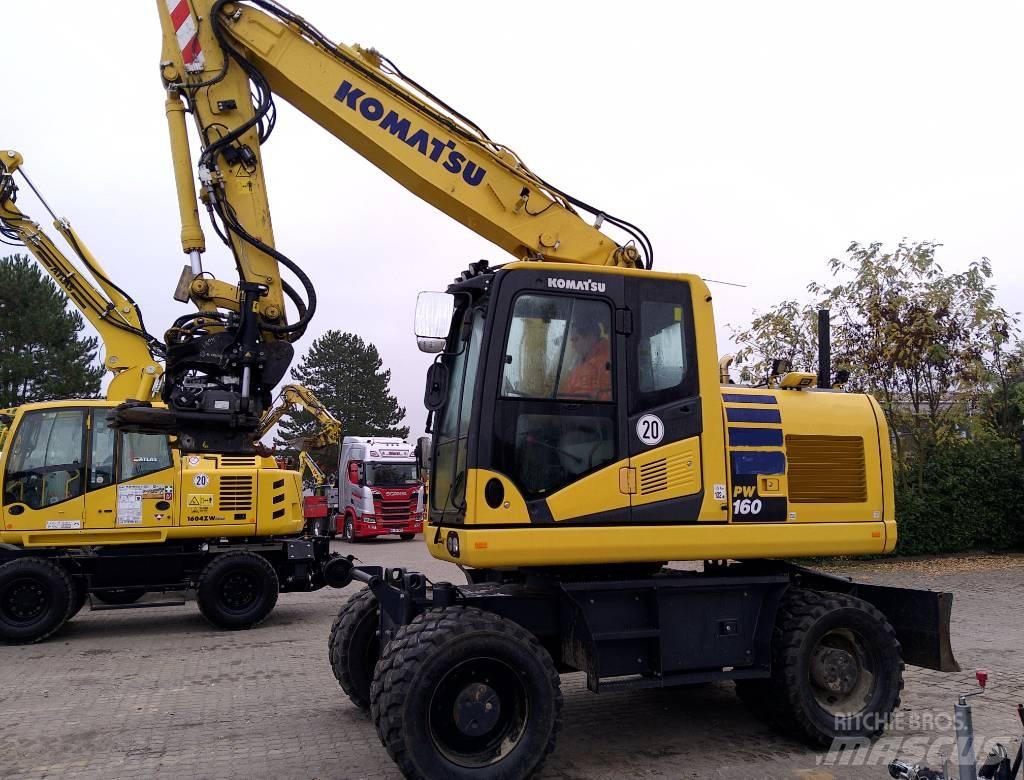Komatsu PW160-11 Lastik tekerli ekskavatörler