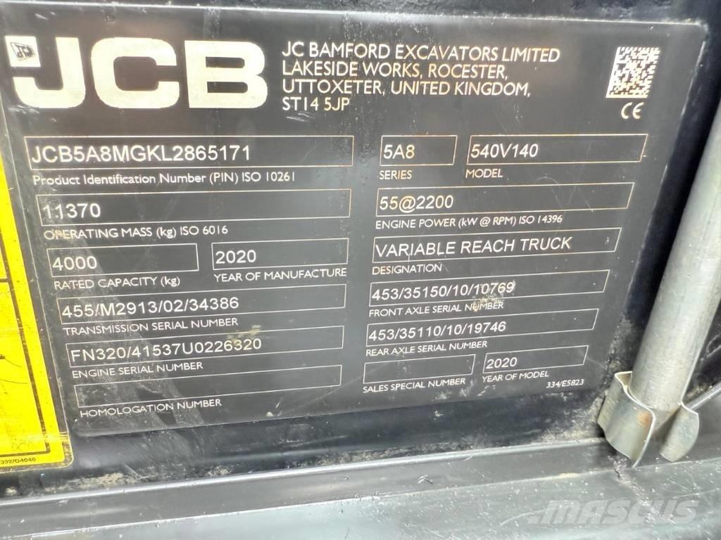 JCB 540-140 Teleskopik yükleyiciler