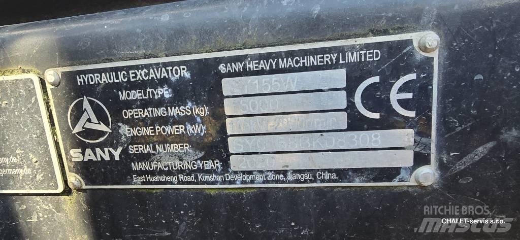 Sany SY 155 W Lastik tekerli ekskavatörler