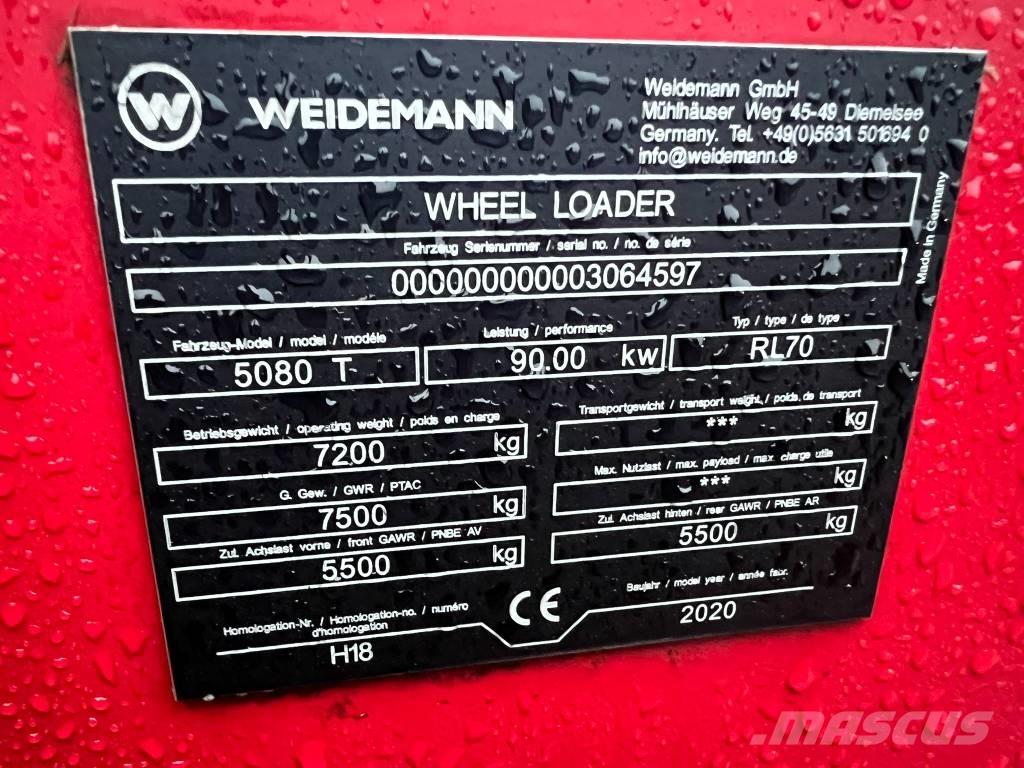 Weidemann 5080T Teleskopik tekerlekli yükleyiciler