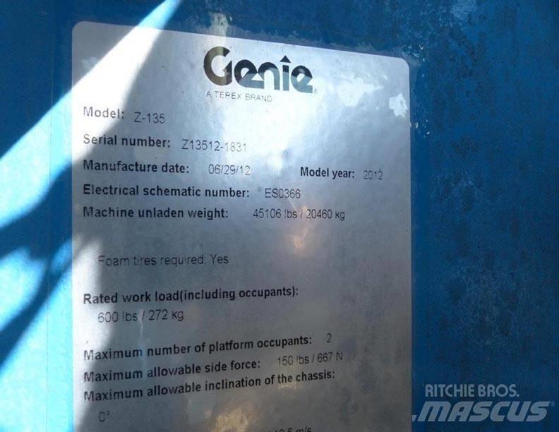 Genie Z135 Körüklü personel platformları
