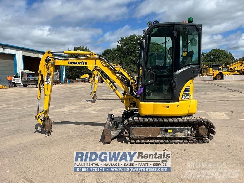 Komatsu PC 26 MR Mini ekskavatörler, 7 tona dek