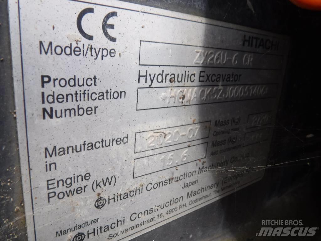 Hitachi ZX 26 U-6 Mini ekskavatörler, 7 tona dek