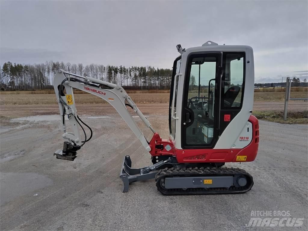 Takeuchi TB 216 Mini ekskavatörler, 7 tona dek