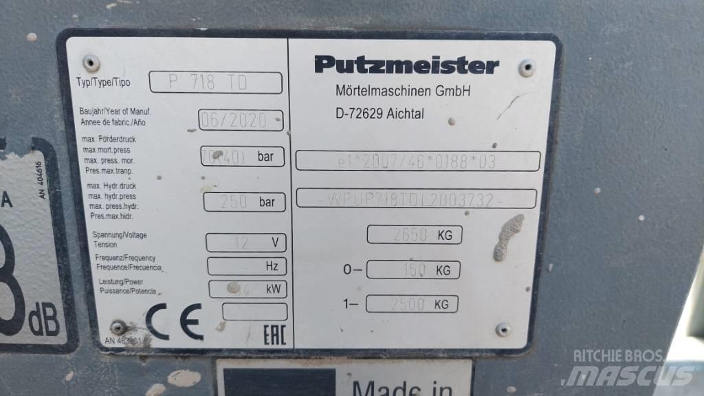 Putzmeister P 718 TD Beton pompaları