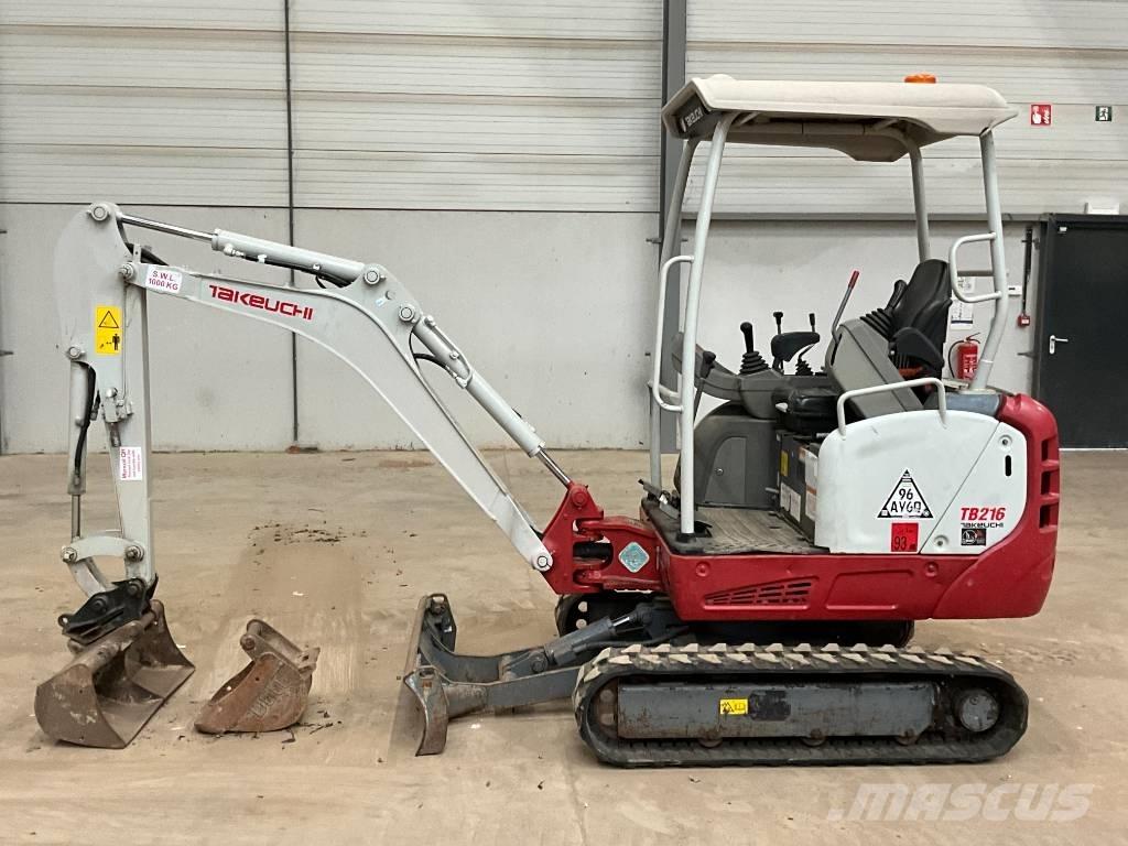 Takeuchi TB 216 Mini ekskavatörler, 7 tona dek