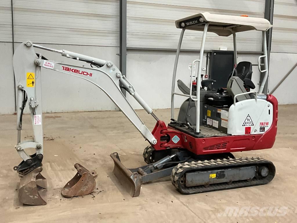 Takeuchi TB 216 Mini ekskavatörler, 7 tona dek