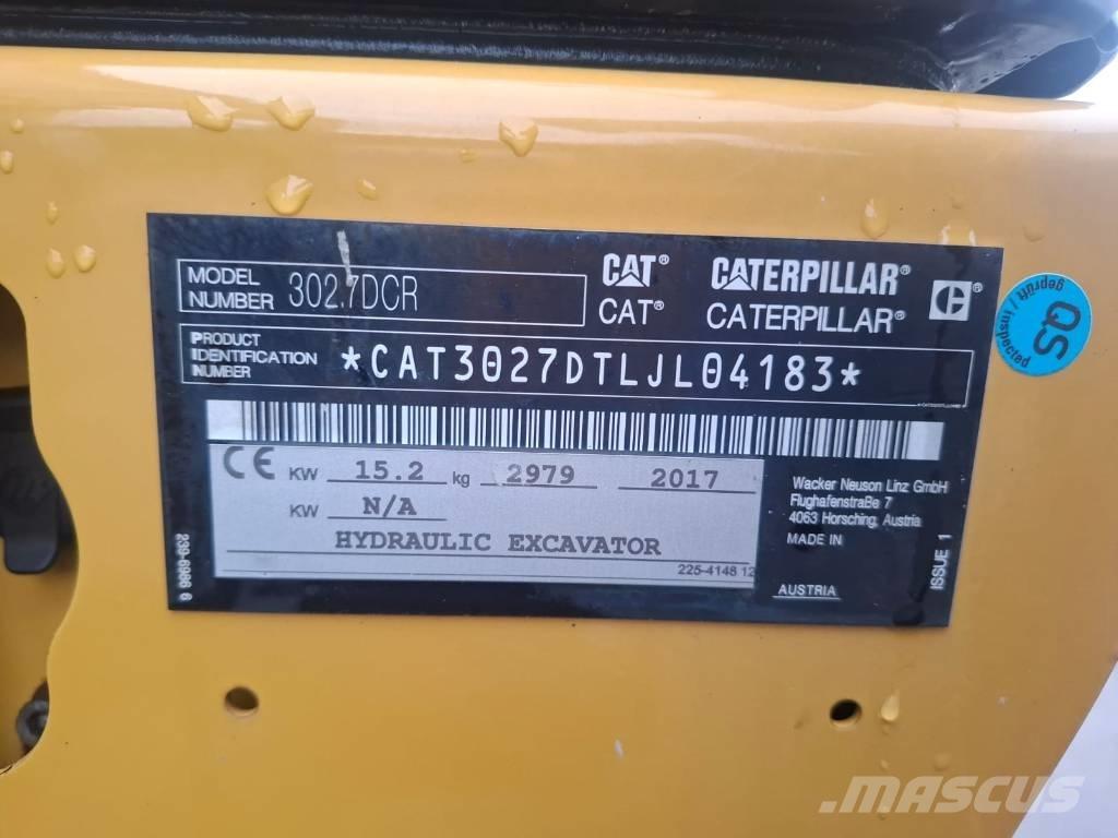 CAT 302.7 D CR Mini ekskavatörler, 7 tona dek