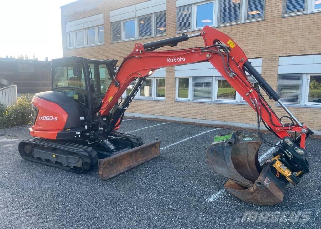 Kubota KX 060-5 Mini ekskavatörler, 7 tona dek