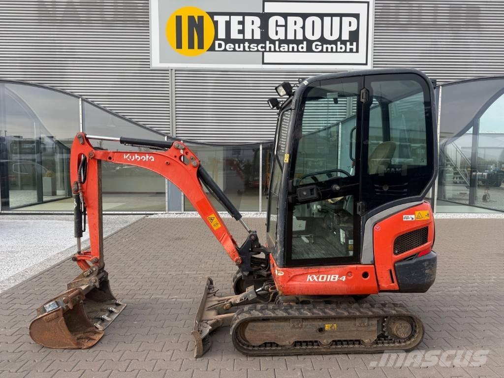 Kubota KX 018-4 Mini ekskavatörler, 7 tona dek