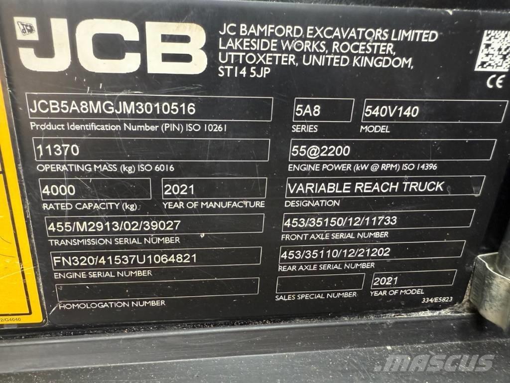 JCB 540-140 Teleskopik yükleyiciler