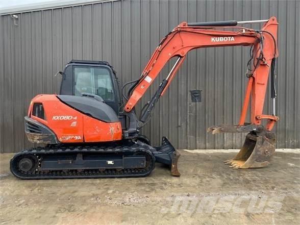 Kubota KX080-4 Paletli ekskavatörler