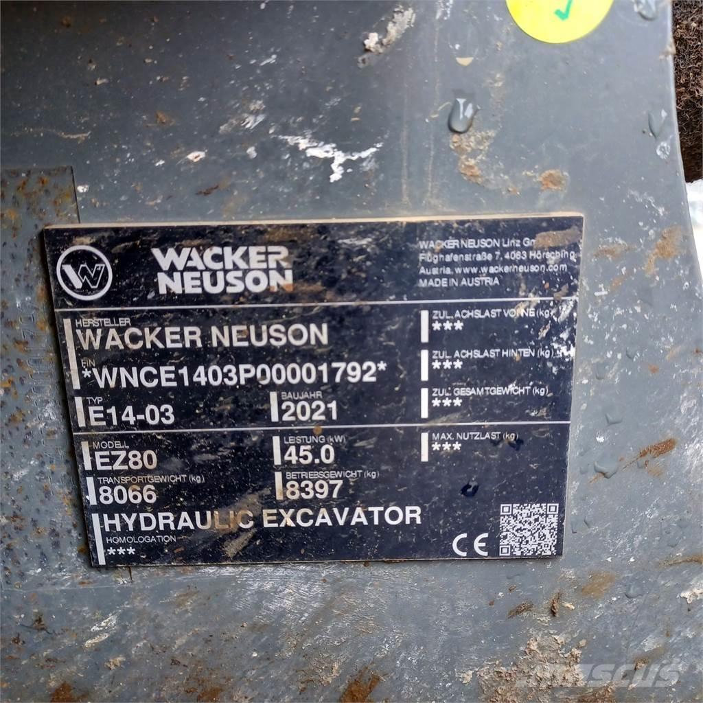 Wacker Neuson EZ80 Paletli ekskavatörler