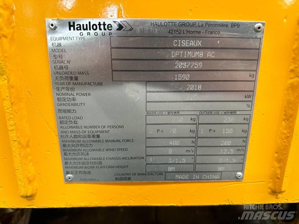 Haulotte OPTIMUM 8 Makasli platformlar