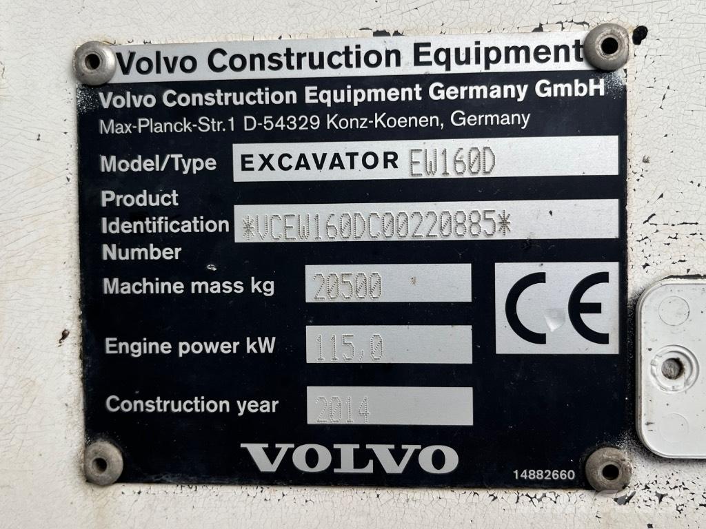 Volvo EW 160 D Lastik tekerli ekskavatörler