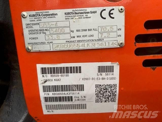Kubota U 55-4 Mini ekskavatörler, 7 tona dek
