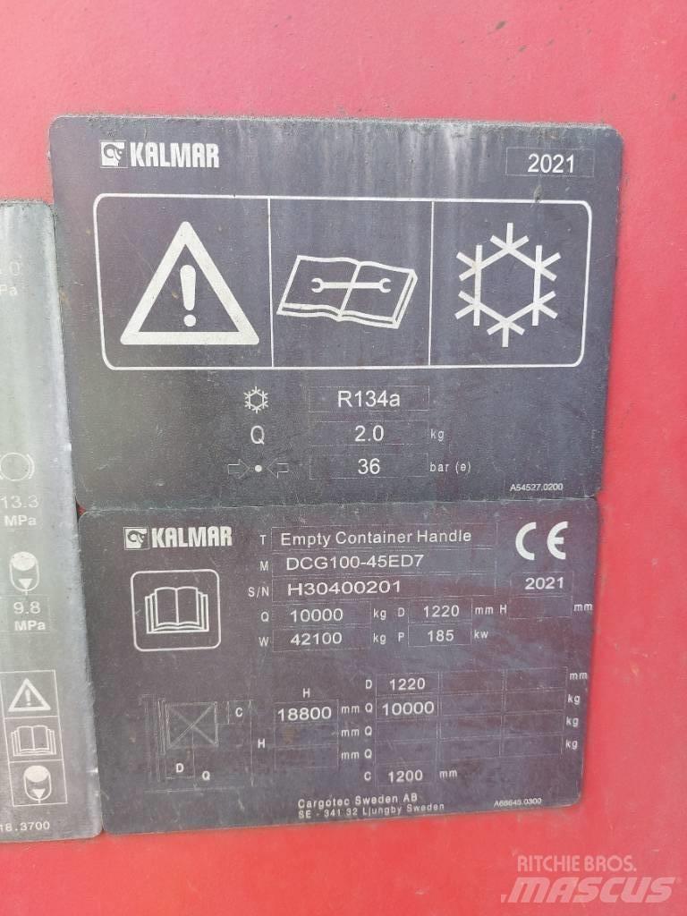 Kalmar DCG100-45ED7 Reach stacker - konteyner forkliftleri