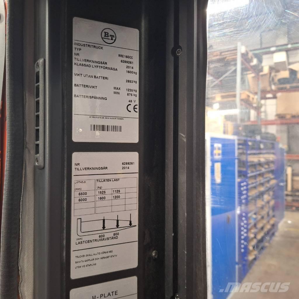 Toyota RRE160CC Reach truck - depo içi istif araçları