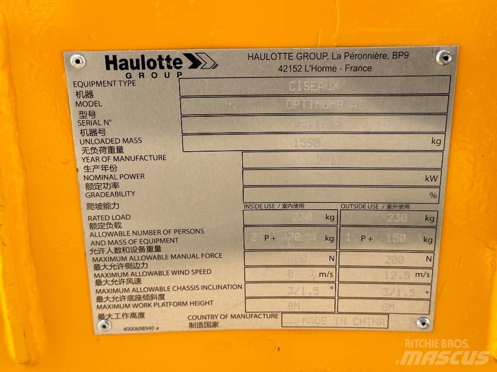 Haulotte OPTIMUM 8 Makasli platformlar