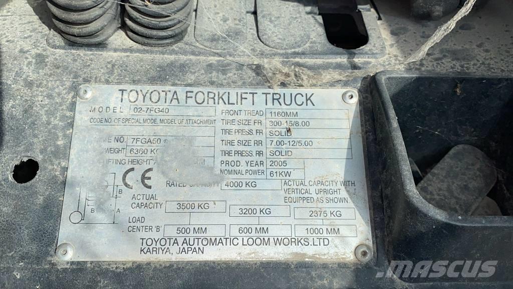 Toyota 02-7 FG 40 LPG'li forkliftler