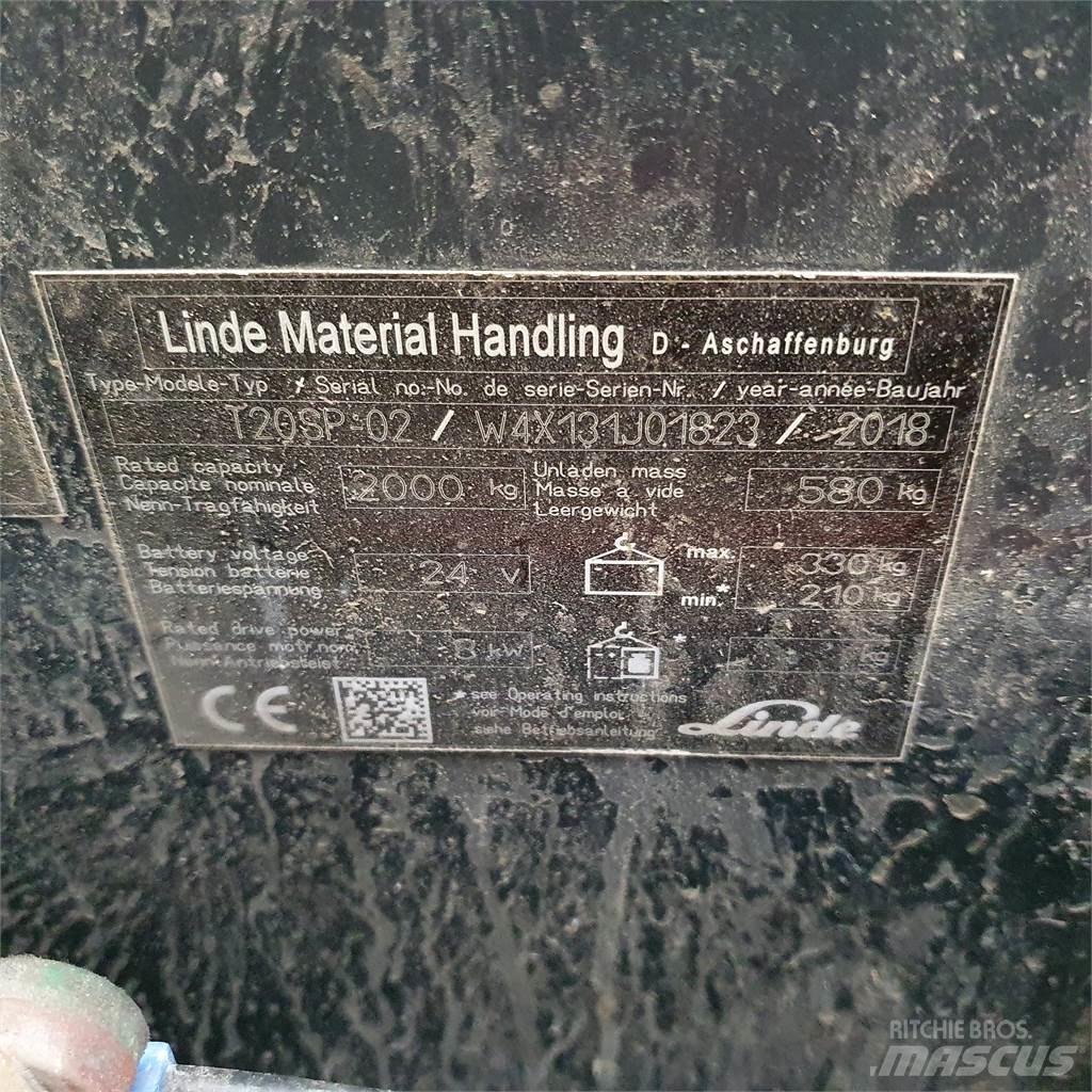 Linde T20SP kurz Düsük seviye kaldirici