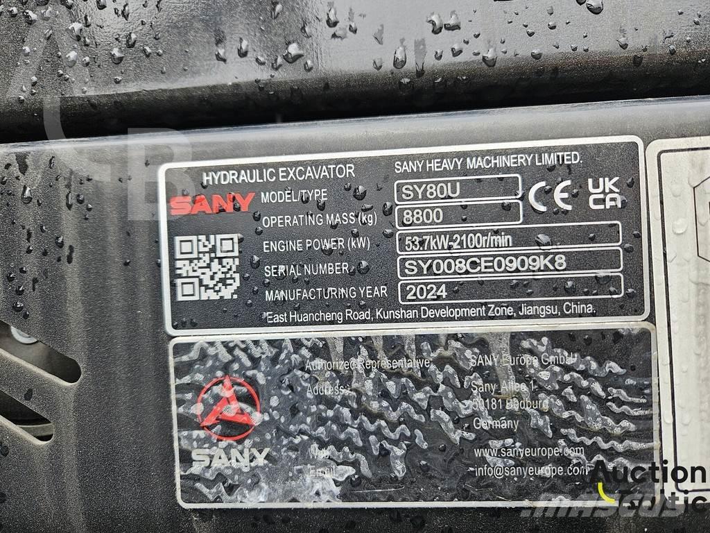 Sany SY80U Midi ekskavatörler 7 - 12 t