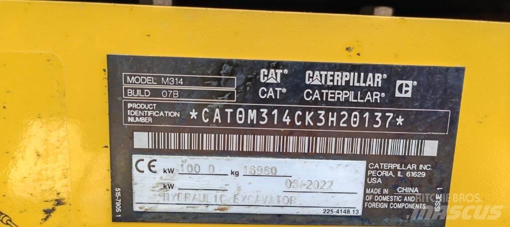 CAT 314 Lastik tekerli ekskavatörler