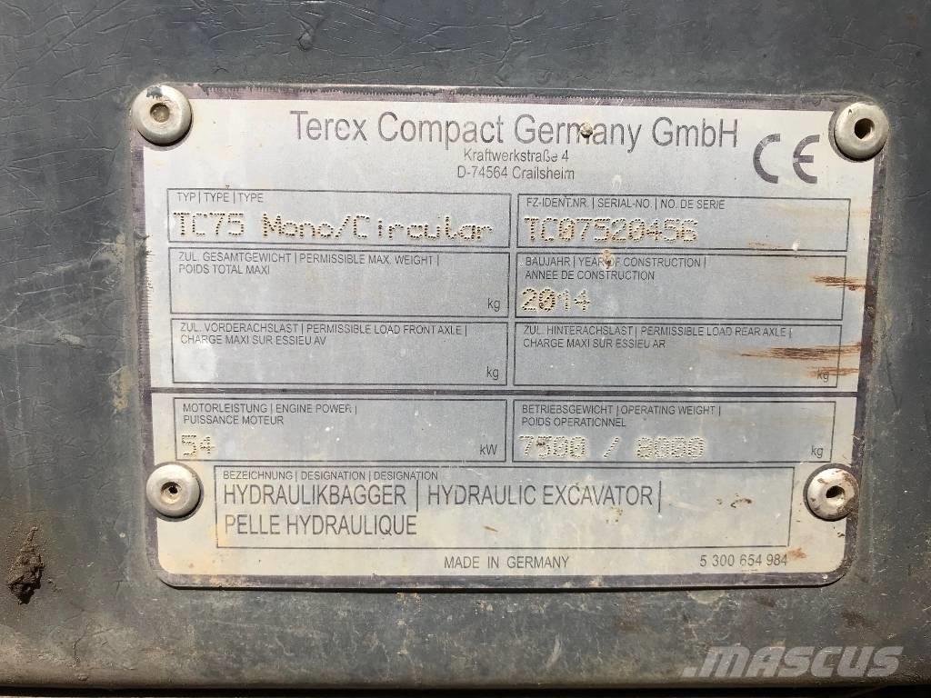 Terex TC 75 (Circular) Midi ekskavatörler 7 - 12 t