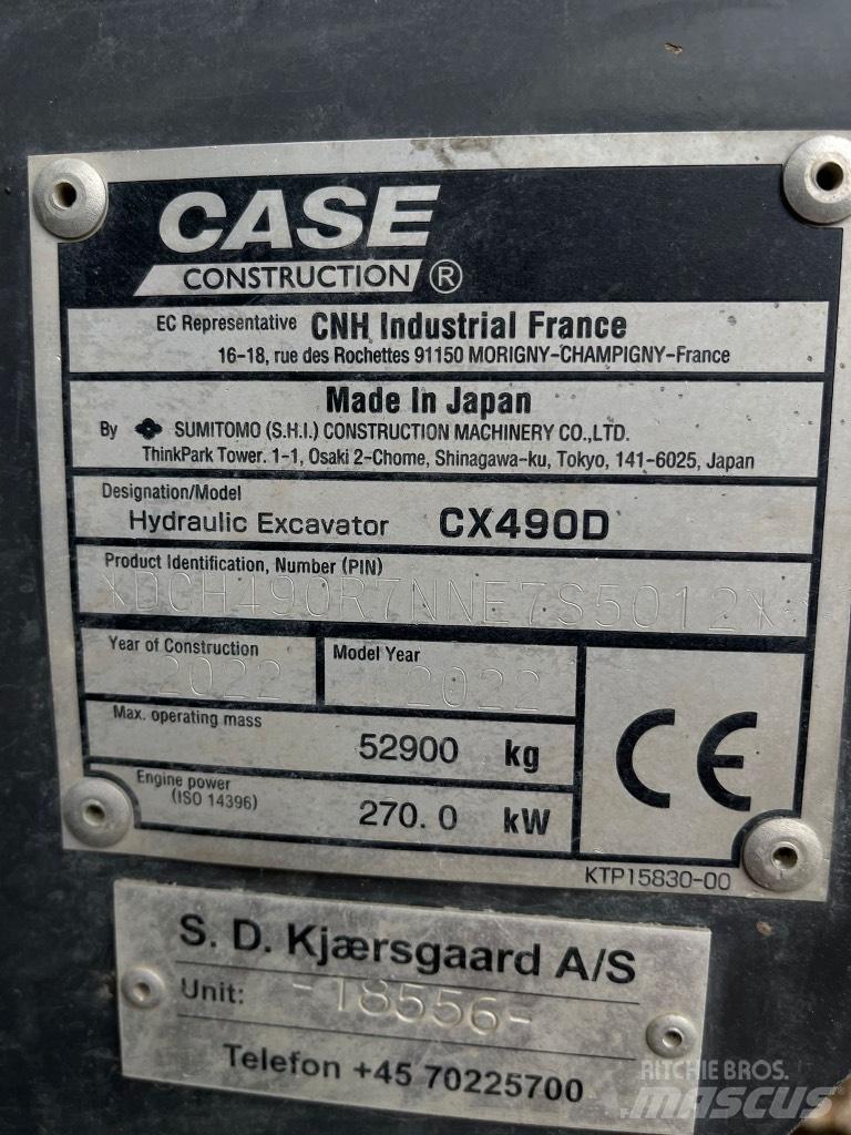 CASE CX 490 D Paletli ekskavatörler
