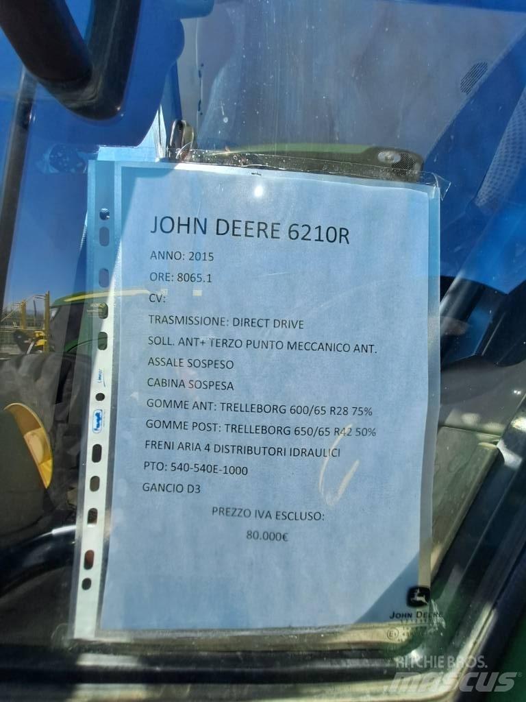 John Deere 6210 R Traktörler