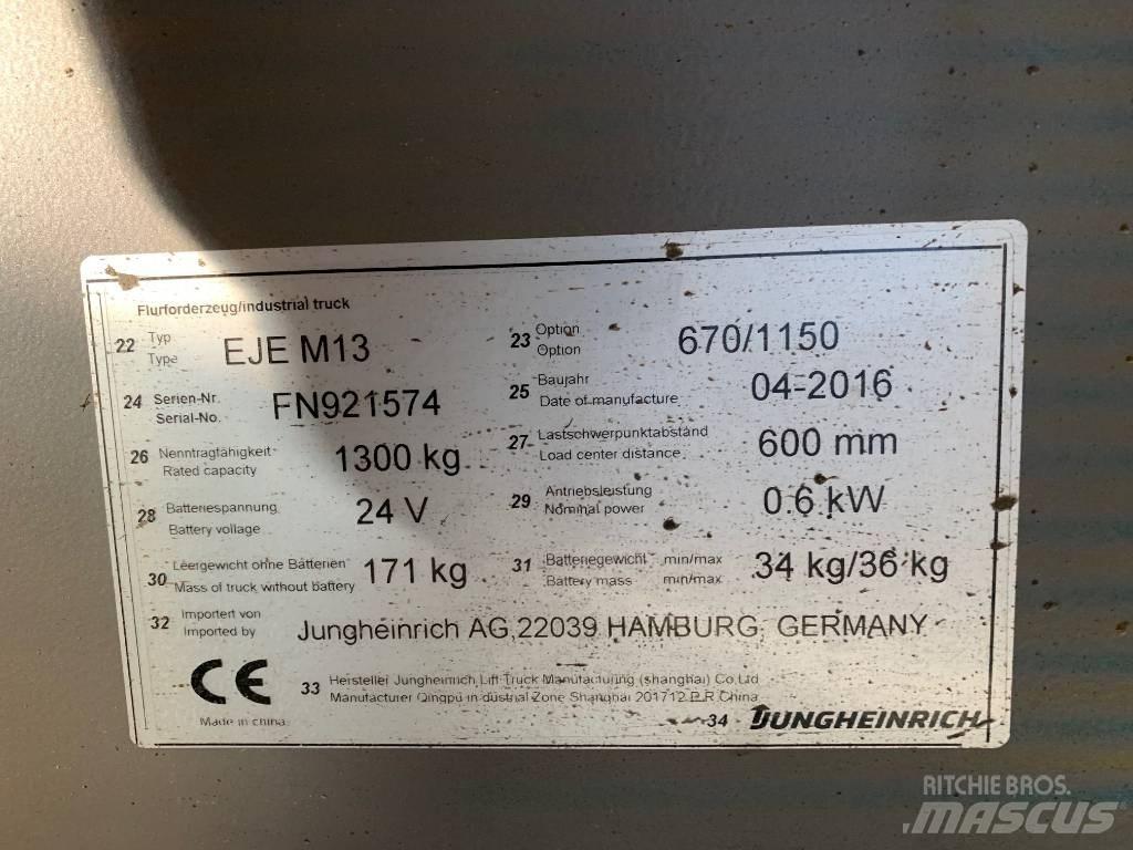 Jungheinrich EJE M13 Düsük seviye kaldirici
