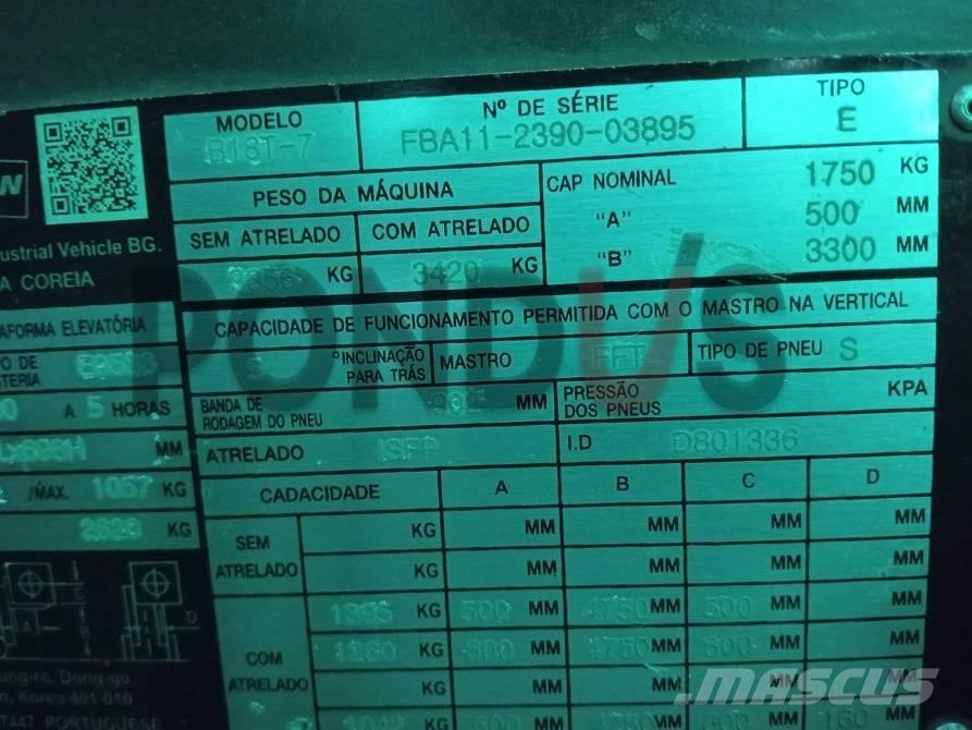 Doosan B 18 T-7 Elektrikli forkliftler