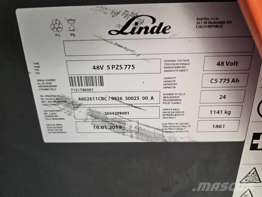 Linde R20N Akülü depo ekipmanları