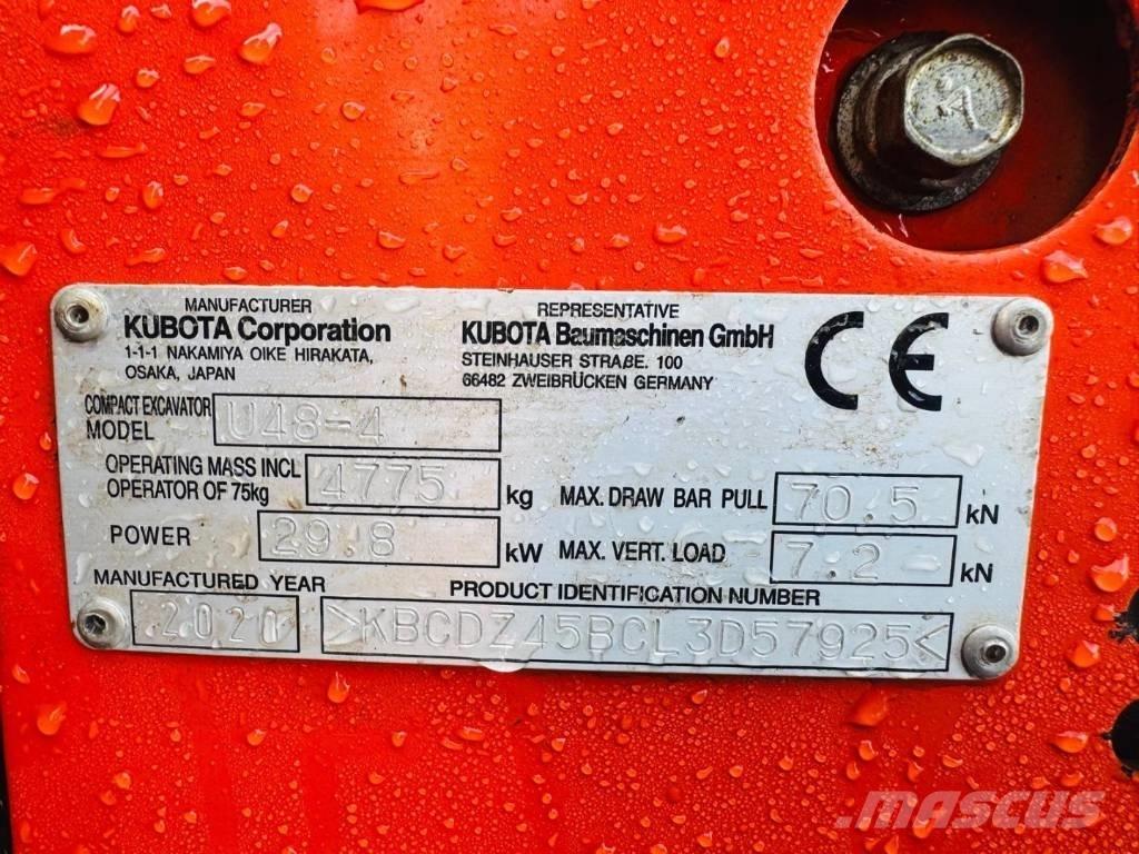 Kubota U 48-4 Mini ekskavatörler, 7 tona dek