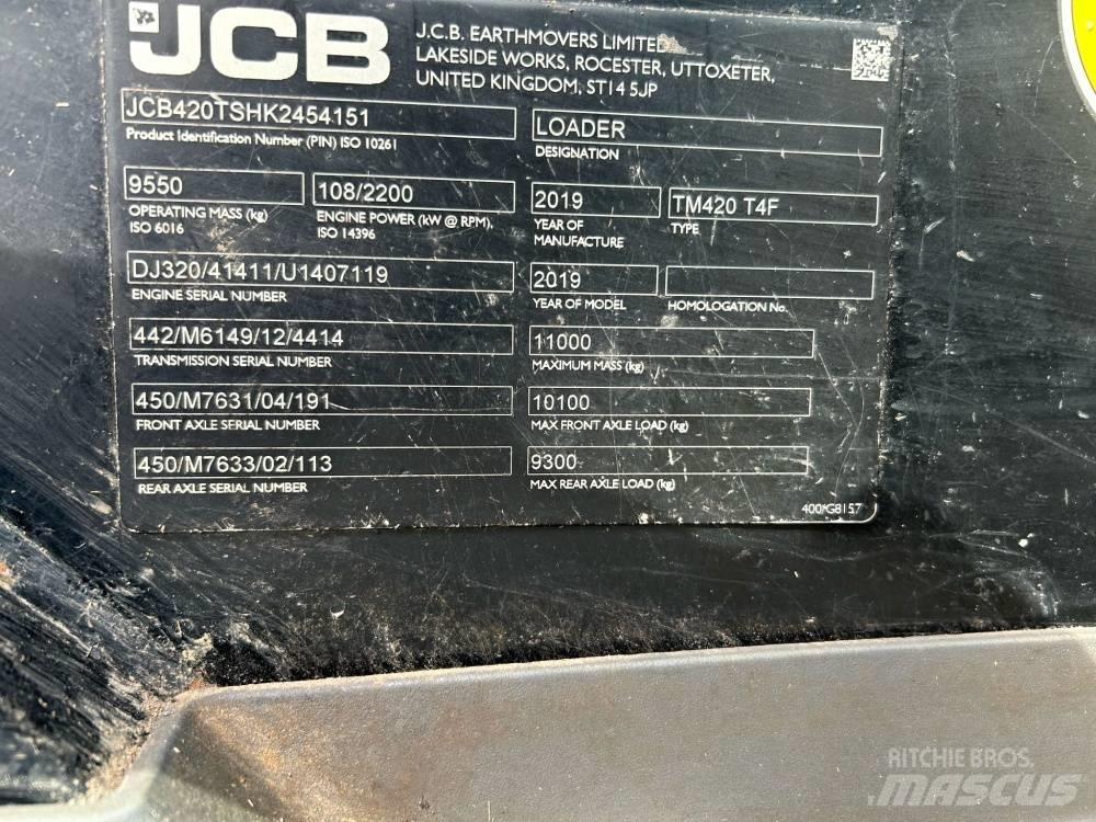 JCB TM 420 Tarimsal teleskopik yükleyiciler
