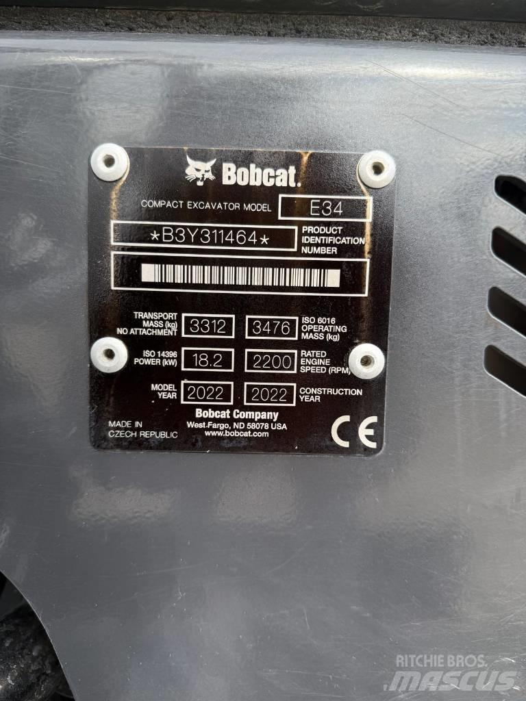 Bobcat E 34 Mini ekskavatörler, 7 tona dek