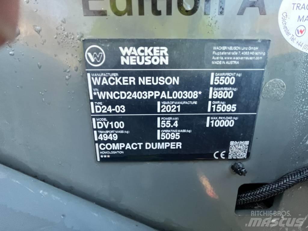 Wacker Neuson DV 100 Belden kirma kamyonlar
