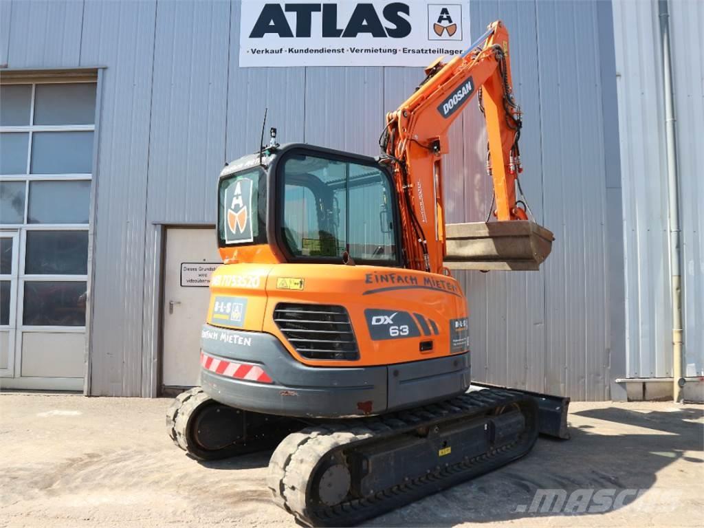 Doosan DX63-3 Mini ekskavatörler, 7 tona dek