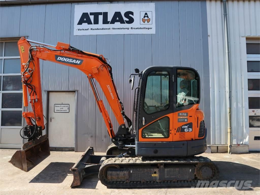 Doosan DX63-3 Mini ekskavatörler, 7 tona dek