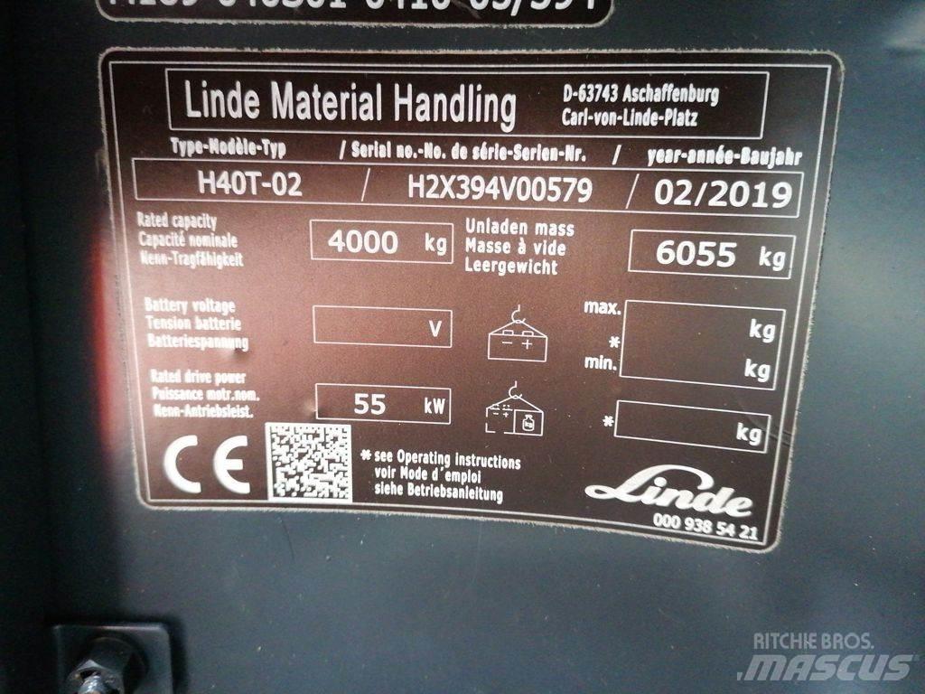Linde H40T-02 LPG'li forkliftler