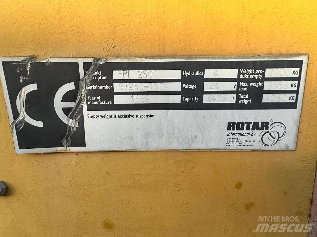 Rotar HPL 2500 Çöp ayiklama ekipmanlari