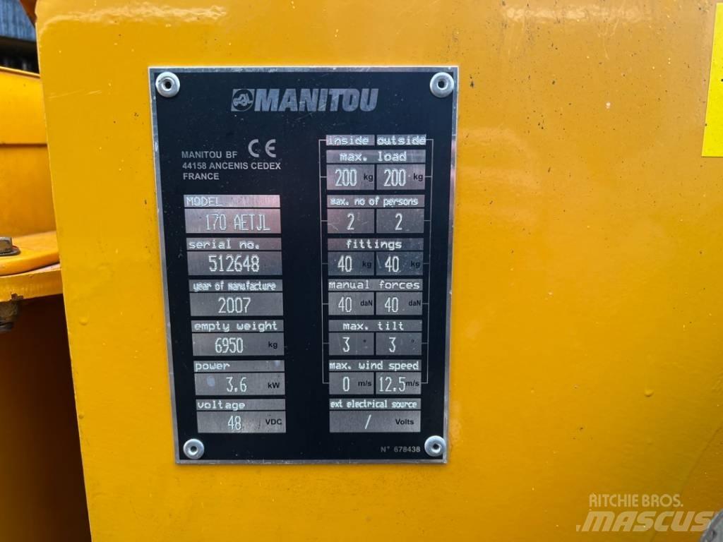 Manitou 170AETJ Körüklü personel platformları