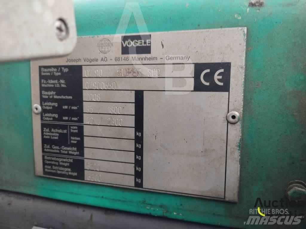 Vögele Super 800 Asfalt sericiler