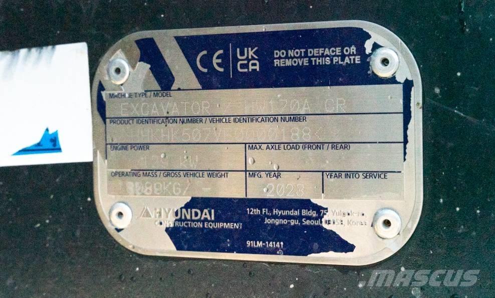 Hyundai HW 170 ACR Lastik tekerli ekskavatörler
