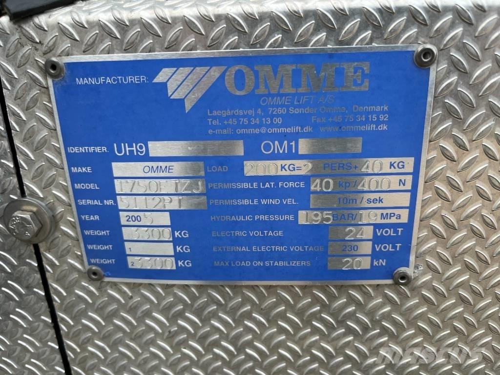 Omme 1750ETZJ Araç üstü platformlar