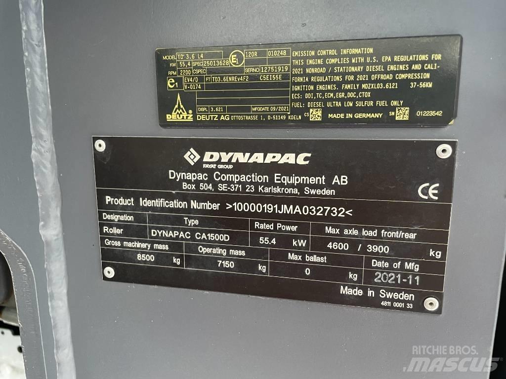Dynapac CA1500D Tek tamburlu silindirler