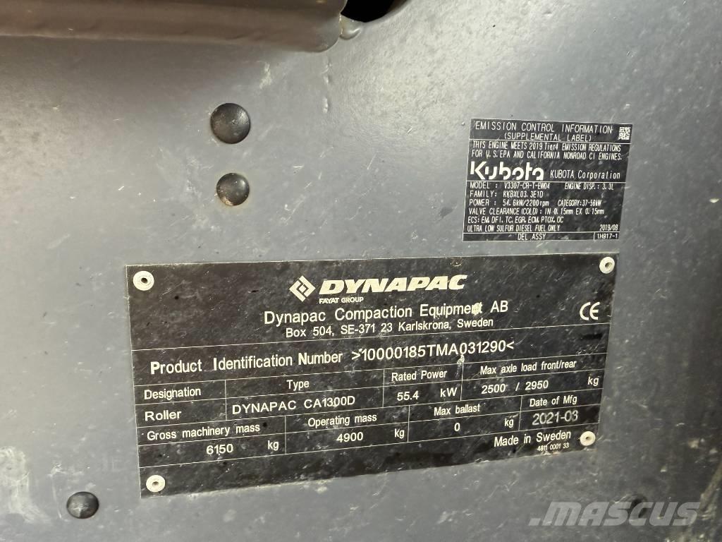 Dynapac CA 1300 D Tek tamburlu silindirler